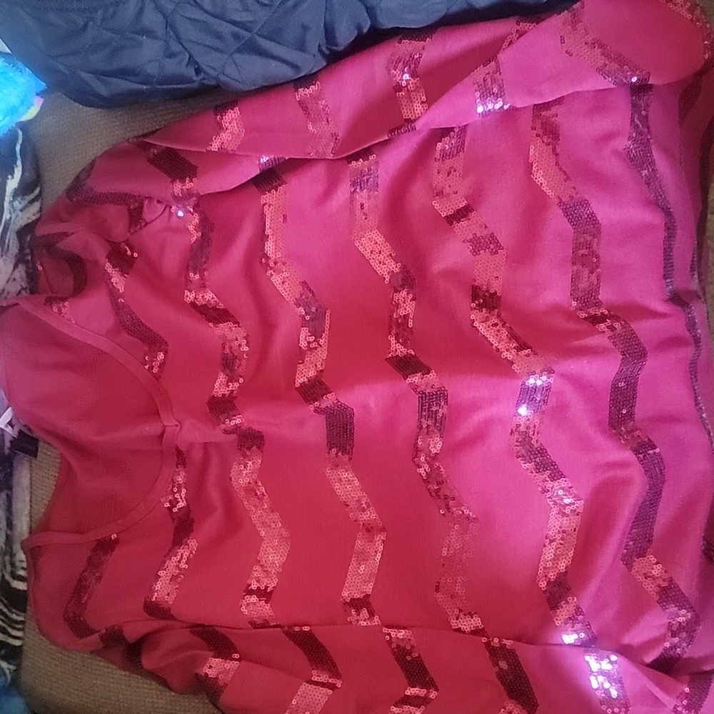 Antthony Original Sequin Top V Neck  NWT